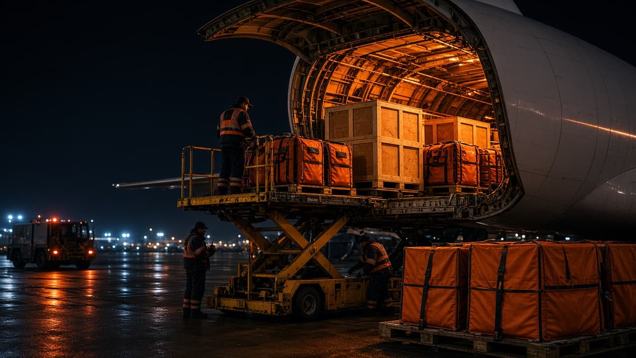 Air cargo with a careful hand